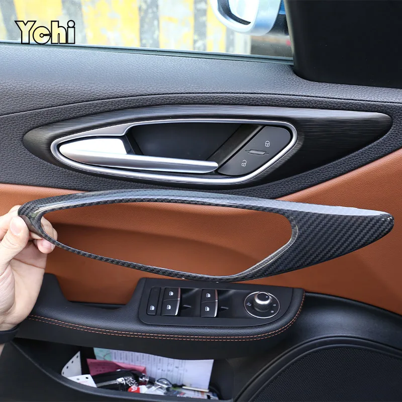 Настоящее углеродное волокно для Alfa Romeo Giulia 2017 2018 2019 2020 Автомобильная внутренняя
