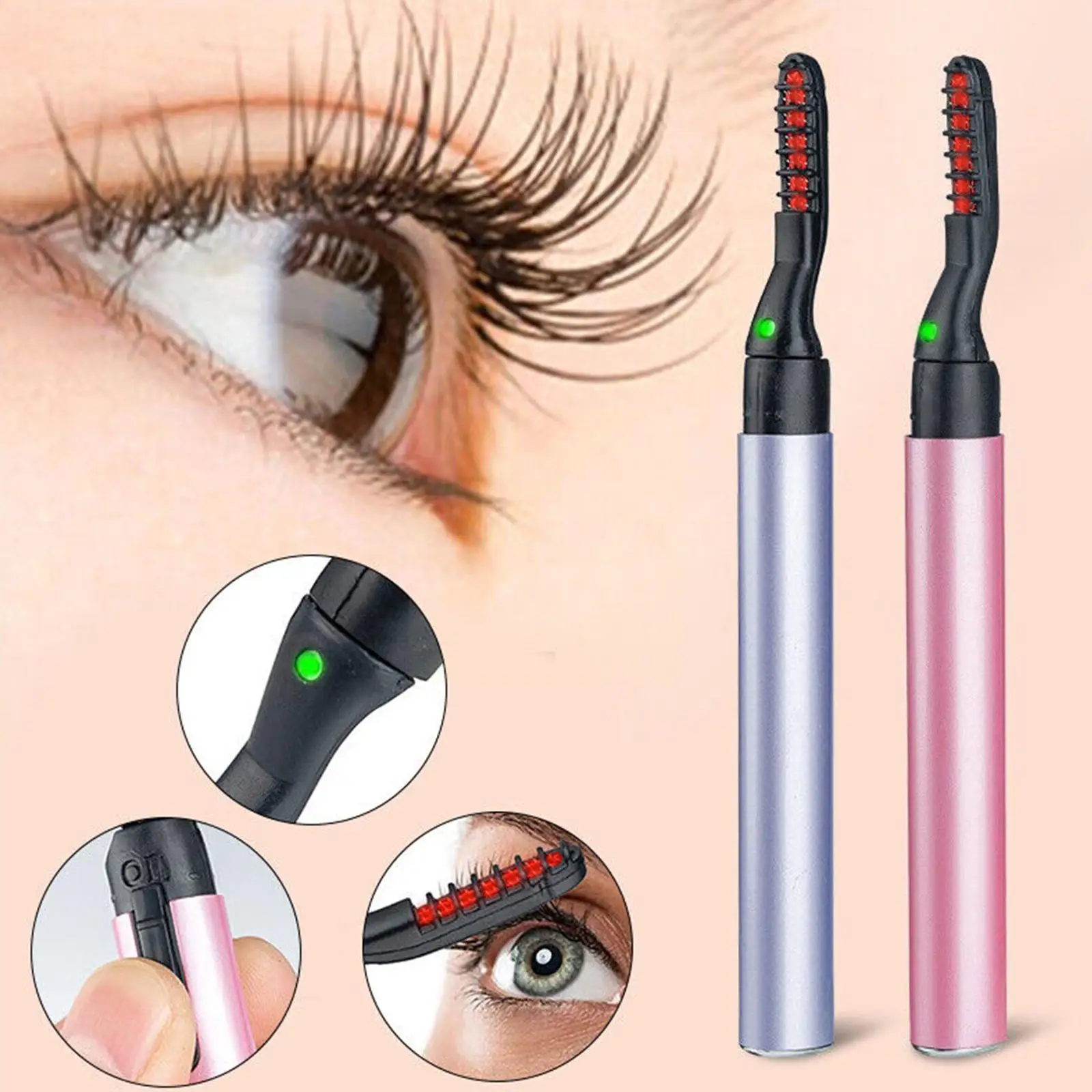 

Electric Eyelash Curler Long-lasting Curling Perm Heating Curling Comb Eyelash Tool Styling Makeup Eyelash Brush Ironing Ey U4q4