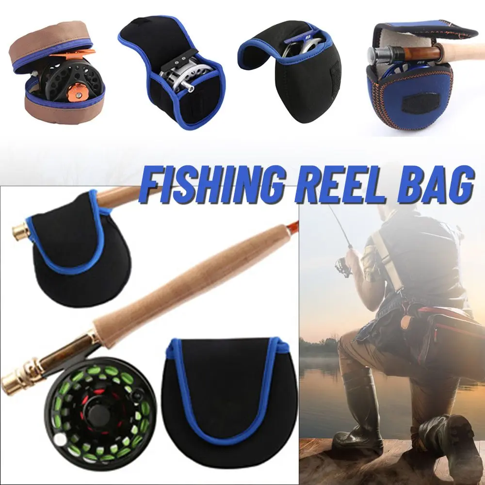 Fly fishing reel anti-fall bump wear protective bag large, medium and small wheel bag fishing reel protective cover