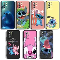 cute lilo stitch phone case for xiaomi redmi note 4x 5 5a32gb 6 7 8t 8 9 9t 9pro max 9s pro black luxury silicone funda cover
