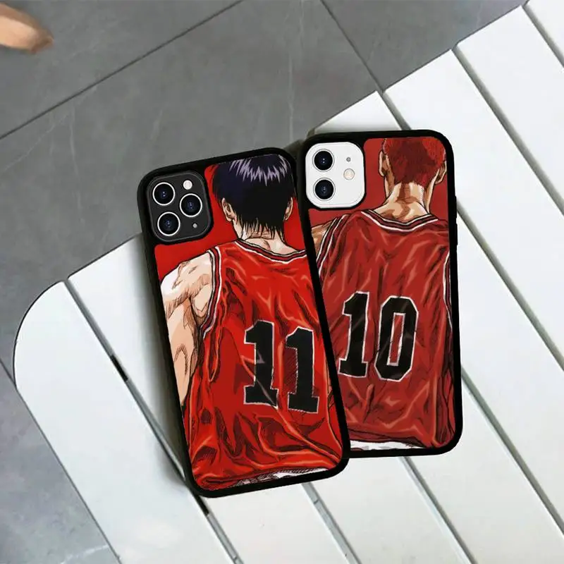 

Japan Comic Slam dunk Phone Case Silicone PC+TPU Case for iPhone 11 12 13 Pro Max 8 7 6 Plus X SE XR Hard Fundas