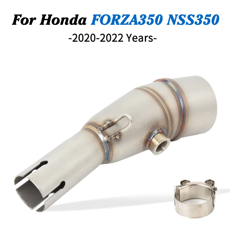 

Motorcycle Exhaust System For Honda FORZA 350 NSS 350 NSS350 FORZA350 2020-2022 Mid Tube Link Pipe Connect 51mm Muffler