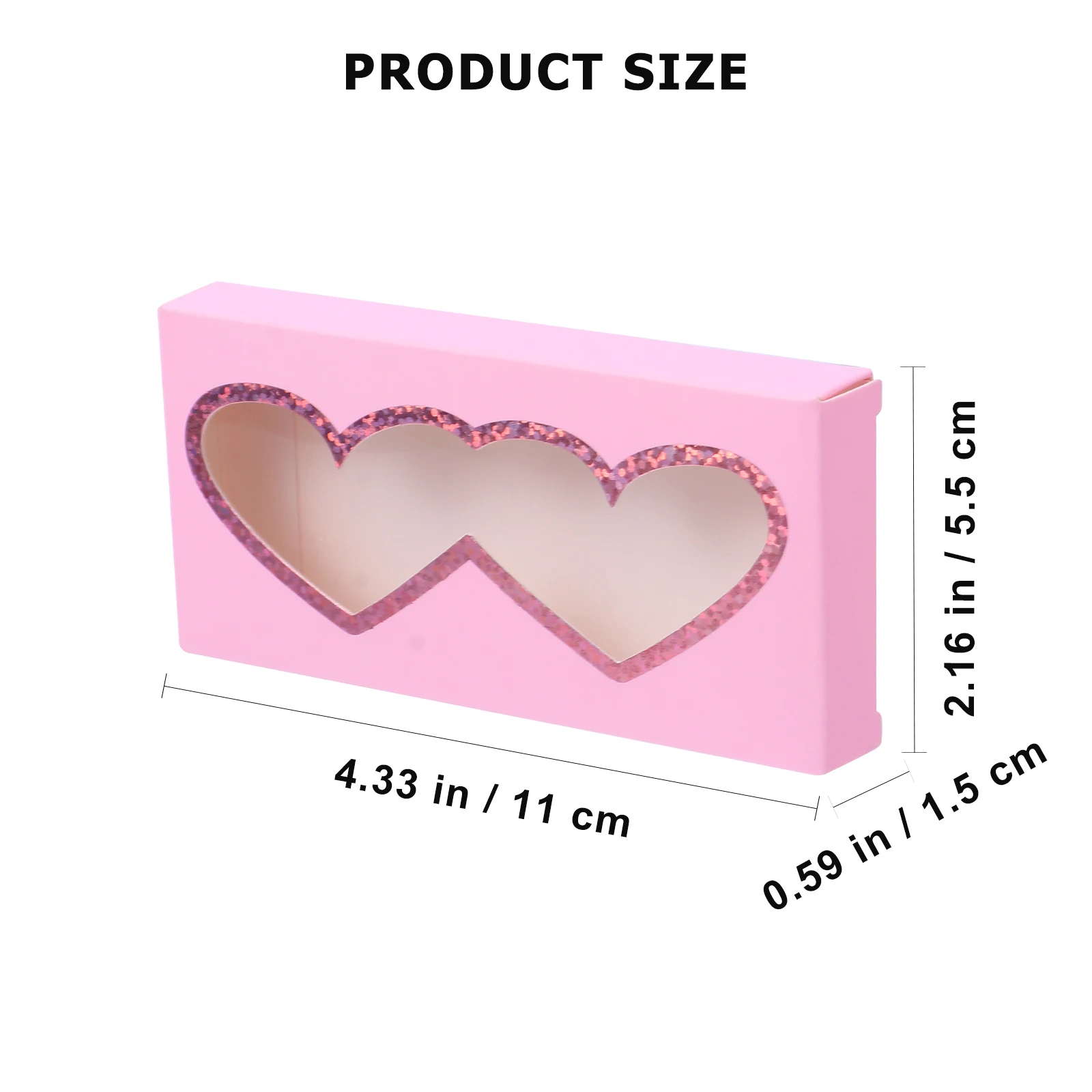 RUIMIO пустые коробки для ресниц в форме сердца