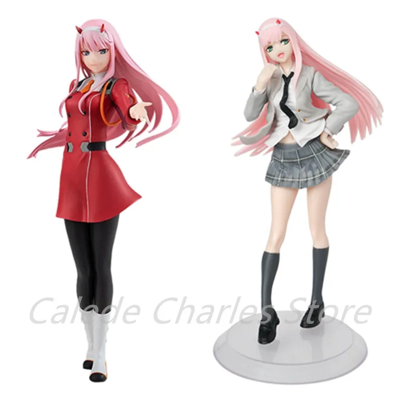 

18cm DARLING in the FRANXX 02 Anime Girl Figure School Uniform Zero Two Sexy Action Figure Adult Colletible Model Doll Toys Gift