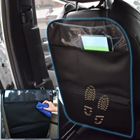 pu leather anti kick pad waterproof car seat back cover protector anti scratch mats with zipper storage bags universal for child