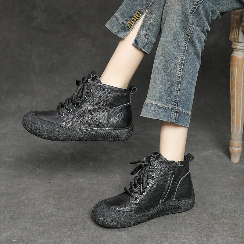 ZXRYXGS высококачественные женские ботинки из натуральной кожи повседневные