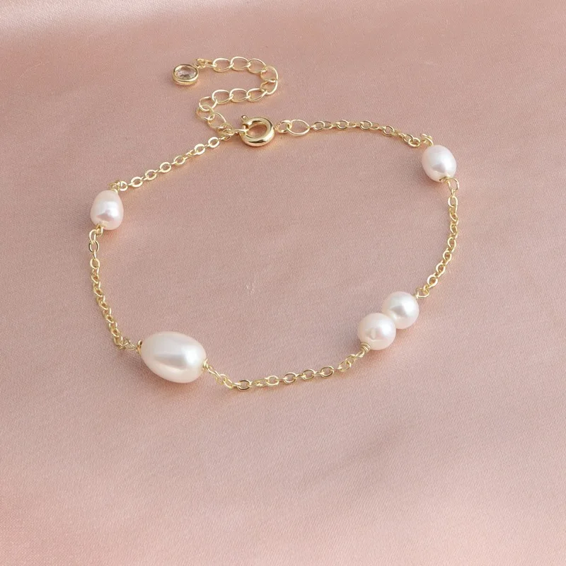 Minar модные браслеты из натурального пресноводного жемчуга с бисером для женщин