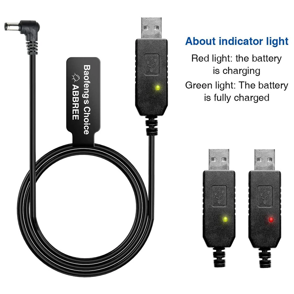 

DC 5V Walkie Talkie Charging Adapter Cables Plastic Cord Two-way Radio