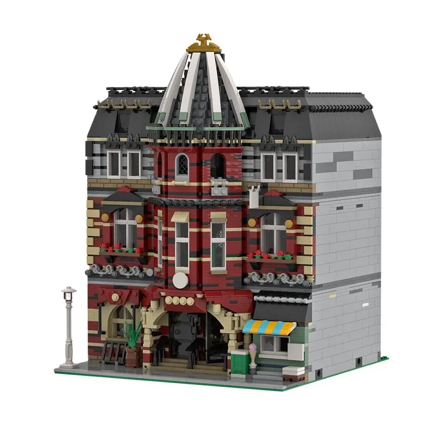 

Modular Brick School Building Block MOC Kit Medieval Institution Stree House Town Skyline Architecture Model DIY Kids Puzzle Toy