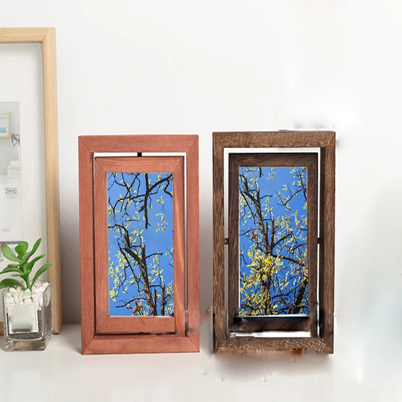 

Вращающаяся Рамка для картин, скандинавский декор, мини-портрет на дверь, художественная настенная роспись, украшение для комнаты, портреты для фотографий, персонализированные подарки