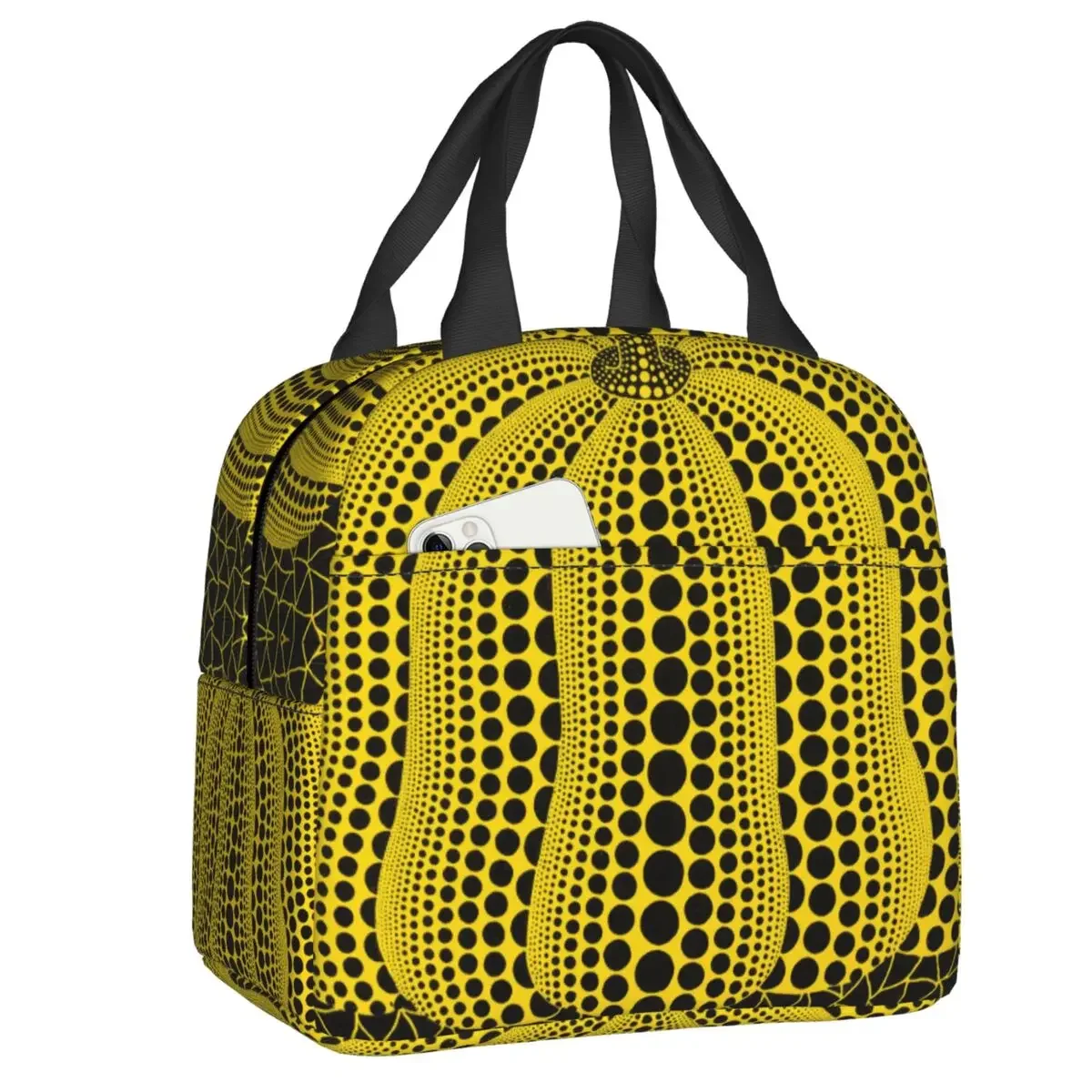 

Yayoi Kusama изолированная сумка для ланча с абстрактным пемпом для женщин, многоразовый кулер, термальный Ланч-бокс для еды, школьная работа, сумки-тоут для пикника