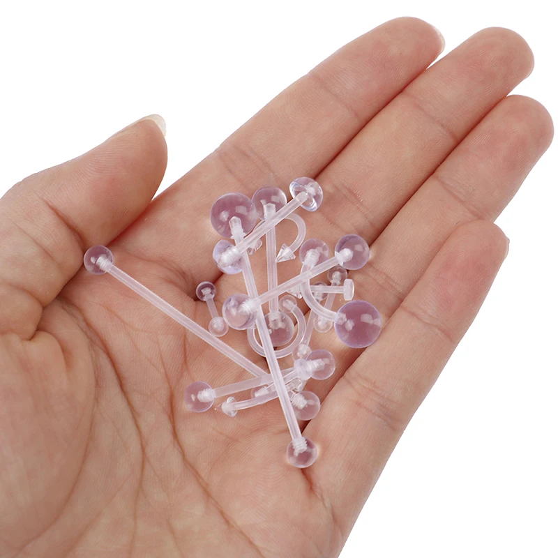 

15 шт., разнообразные гибкие серьги-кольца для пирсинга