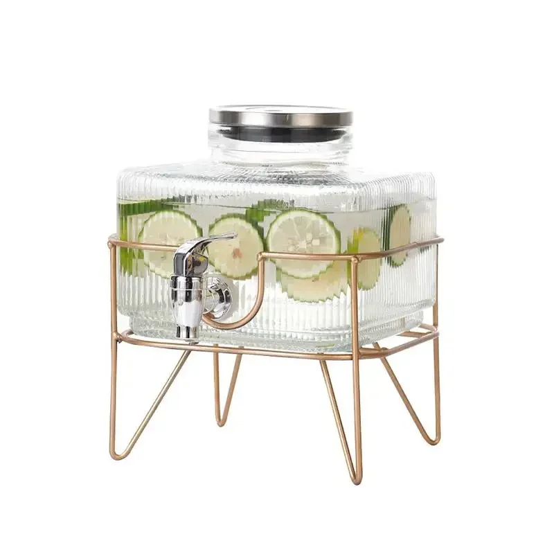 Стеклянный чайник для холодной воды с краном ведро фруктов холодильник холодные