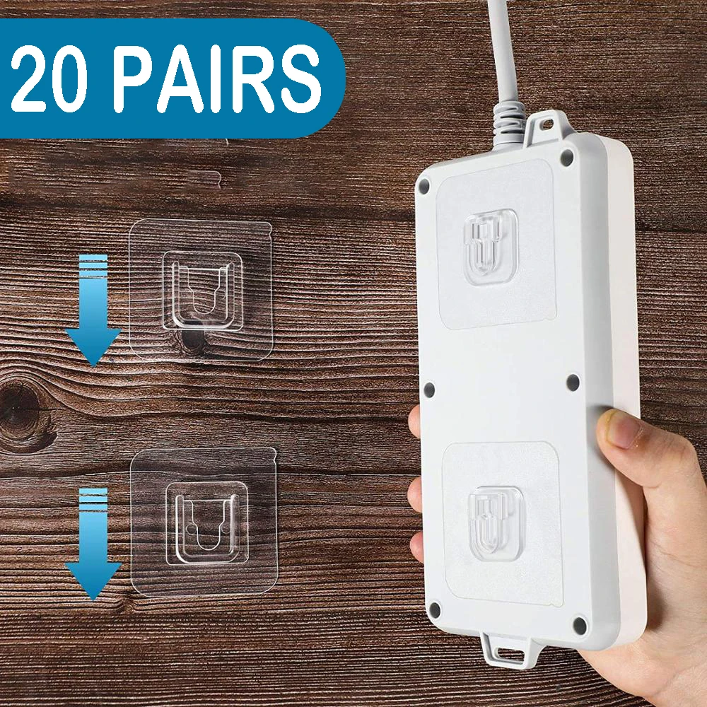 

5/10/20Pairs Wall Hooks Hanger Double Sided Adhesive Suction Cup Sucker Kitchen Bathroom Wall Storage Holder Organizer