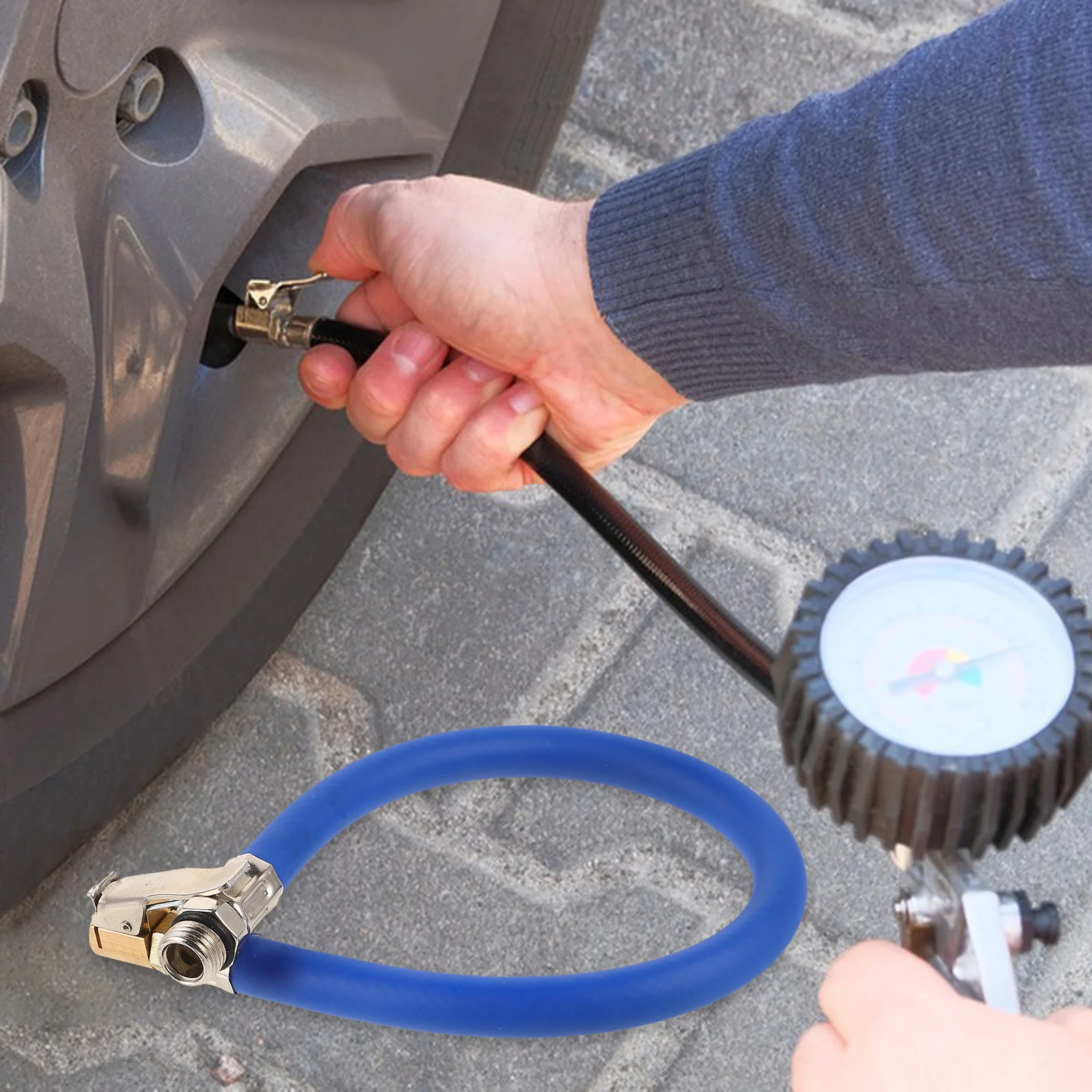 Манометр для шин велосипедный шланг насоса воздушный компрессор Сменные