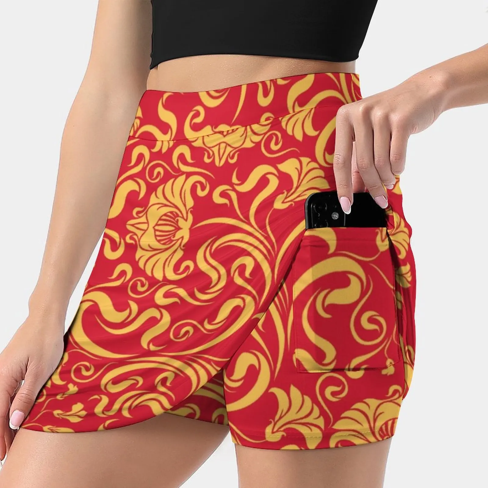 

Юбка женская короткая с цветочным принтом, в стиле «йова»