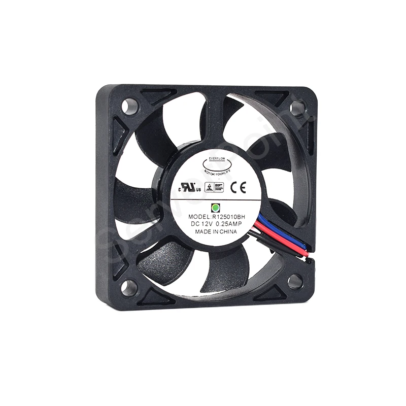 Проверено ok для EVERFLOW 5010 R125010BH DC 12 В 0,25 A 3-проводной 50x50x10 мм серверный квадратный охлаждающий вентилятор