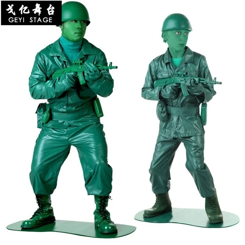 

Одежда для сценического представления, японский зеленый солдат, армия предателя, офицер, военная униформа, смешные костюмы для косплея, искусственные костюмы