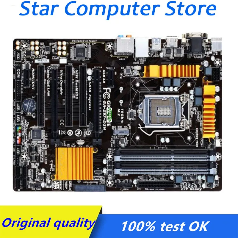 Для Gigabyte GA-Z97-D3H компьютера USB3.0 SATA3 материнская плата LGA 1150 DDR3 Z97 Z97M настольная Б/у |