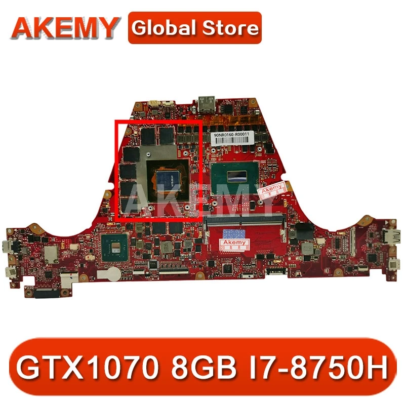 

Akemy GX531GM for asus ROG Zephyrus S GX531GS 15.6 inch laptop motherboard SR3YY I7-8750H DDR4 GeForce GTX 1070 8GB Exchange!