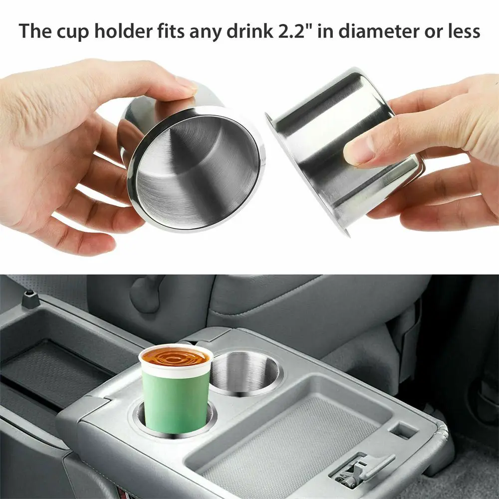 

10Pcs Stainless Steel Recessed Drop Cup Drink Holder for Marine Boat Car RV Camper