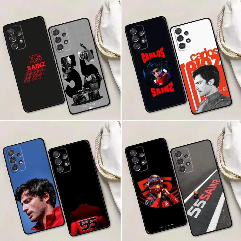Чехол для телефона F1 55 C-Carlos S-Sainz Samsung Galaxy A13 A21s A22 A31 A32 A52 A53 A71 A80 A91 Мягкий черный