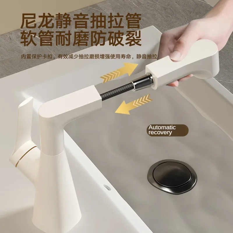 Искусственный смеситель для раковины в ванной комнате с выдвижной функцией