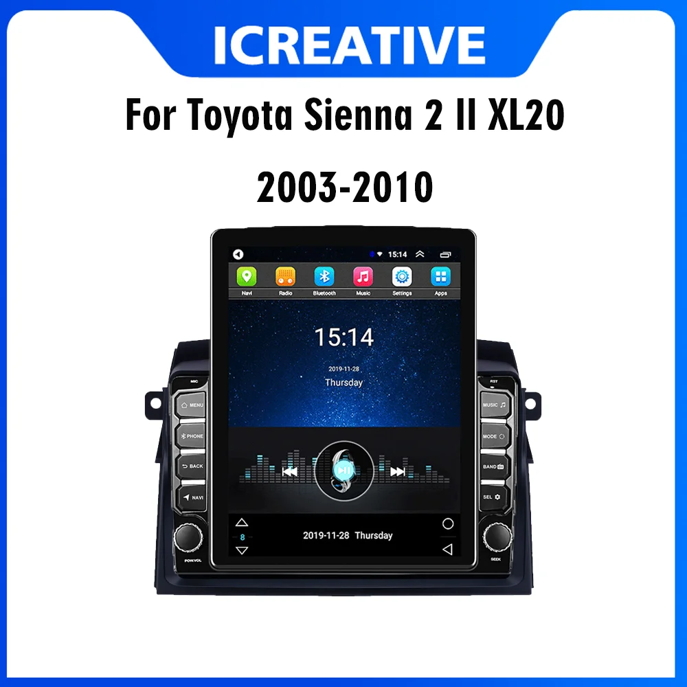 4G Carplay For Toyota Sienna 2 II XL20 2003 - 2010 2 Din 9.7