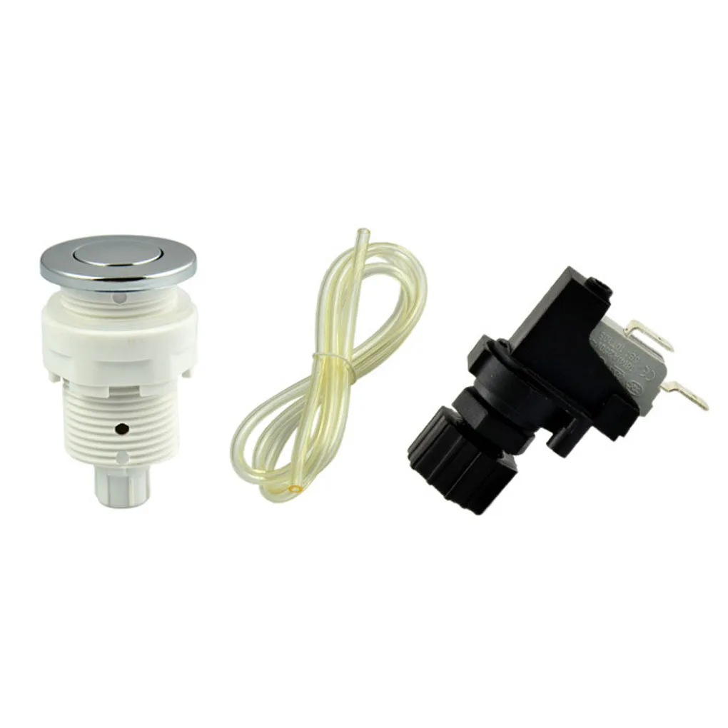 

16A One Button On Off Push Air Button Switch Whirlpool Jet Set Bath Spa Tubing Garbage Disposer Air Switch Button Kit
