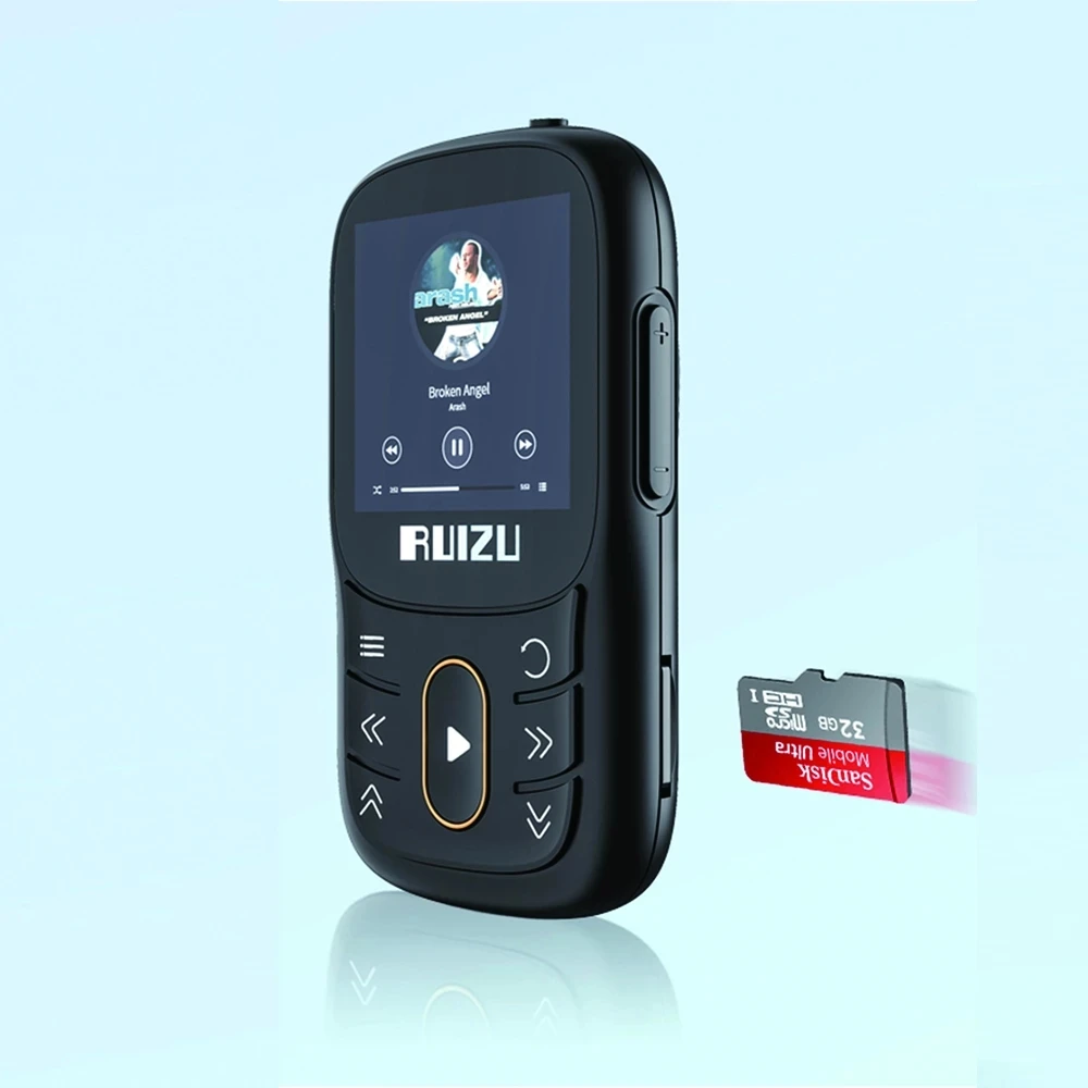 Спортивный MP3-плеер RUIZU X68 с мини-зажимом Bluetooth музыкальный плеер без потерь