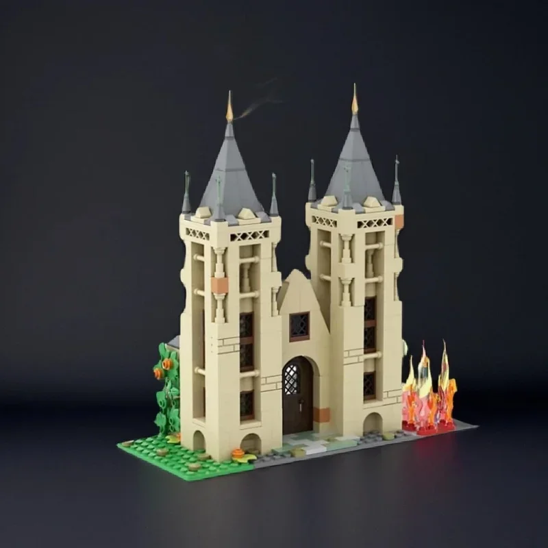 500 деталей MOC: Башни-колокольнихи в стиле Гарри Поттера, конструктор, рождественский подарок, развивающая игрушка для детей, креативный конструктор из кирпичиков (art.: 3920d812480bd) - 3920d812480bd
