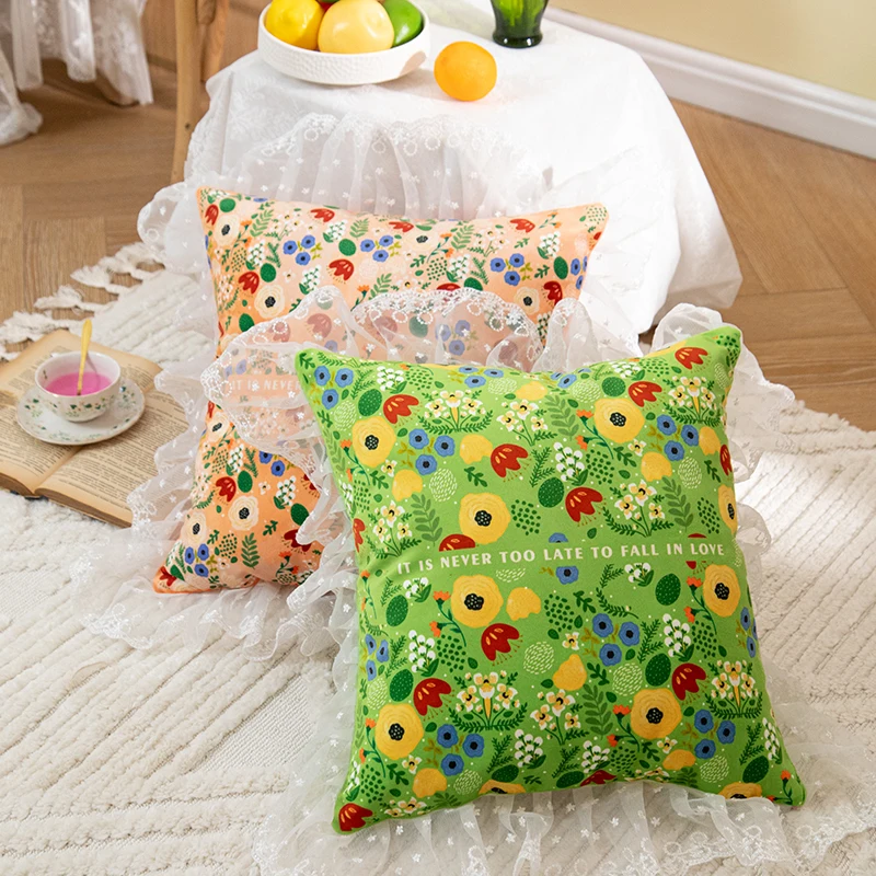 

DUNXDECO кружевная наволочка для подушки, бархатная декоративная подушка для дивана, шикарное украшение для дома и гостиной