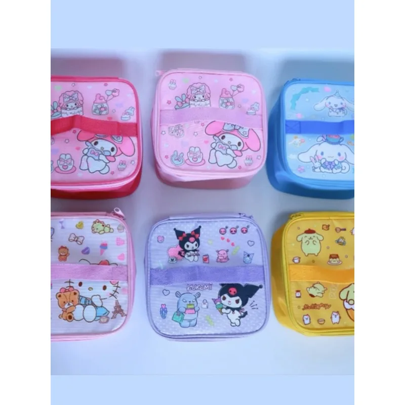 

Kuromi Waterproof and Oil Resistant Insulation Bag Outdoor Student Cartoon Square Lunch Box Portable Bento Bag Gift