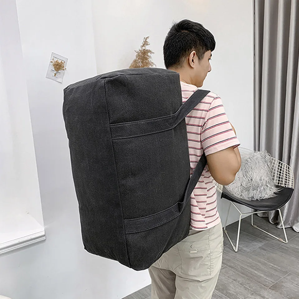 Large Capacity Canvas Carrying Bags Light Short Distance Backpack High Quality Luxury Brand Design Thickened Hiking Bags 283