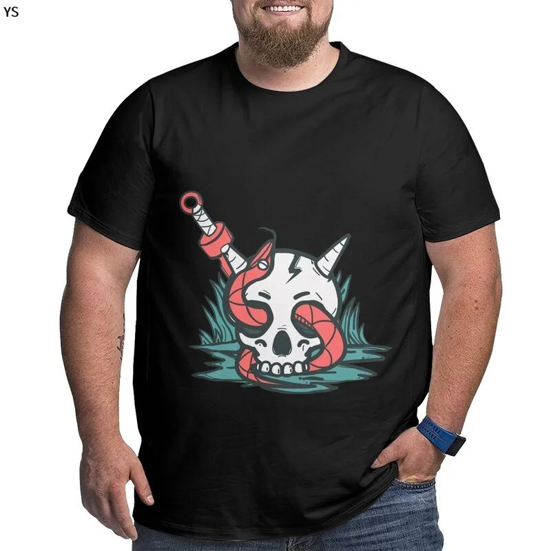 

2022 летняя повседневная мужская футболка с принтом змеи и черепа