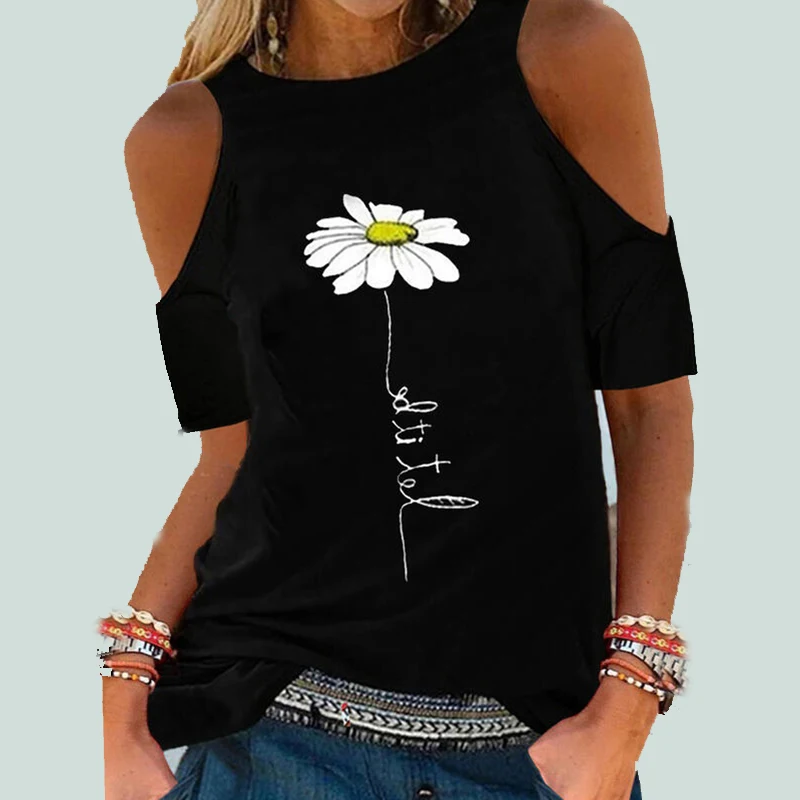 

Fashion 5XL Plus Size O-neck Floral Printed Short Sleeve 2022 New Women's T-shirt Loose Top Casual All-match Strapless T-shirt