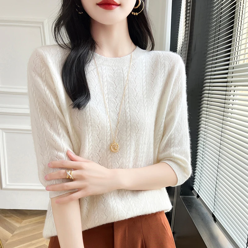 Можно носить на все сезоны! Женская тяжелая жаккардовая шея из 100% чистой шерсти с