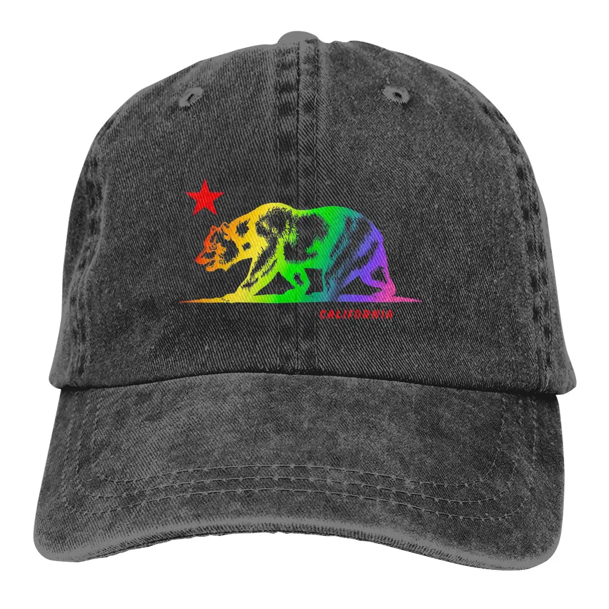 

Bear NCR Cali Gay Pride Rainbow Gradient Flag New California Republic Windproof Cap Sun Visor Hip Hop Cap Cowboy Hat Peaked Hats