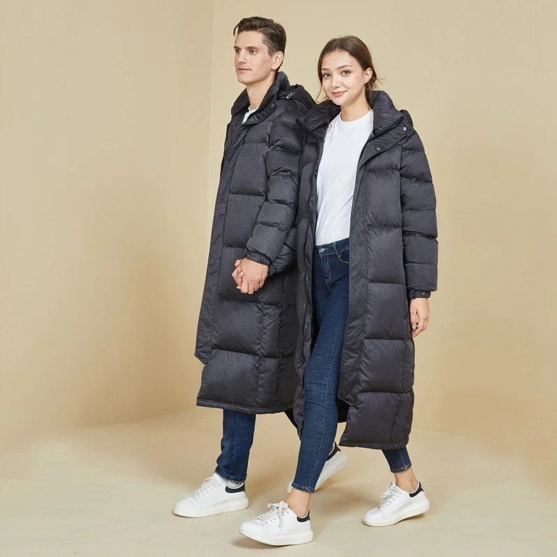 2023 X-long Super Warm Thick Winter Jacket and Coats for Women and Men Long Coats