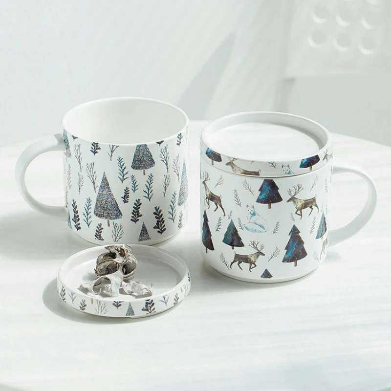 Nordic Aesthetic Mugs Ceramic Fashion Minimalist High Quality Breakfast Cups Coffee Mugs Couples Creativity Tasse Mug Cute Cup