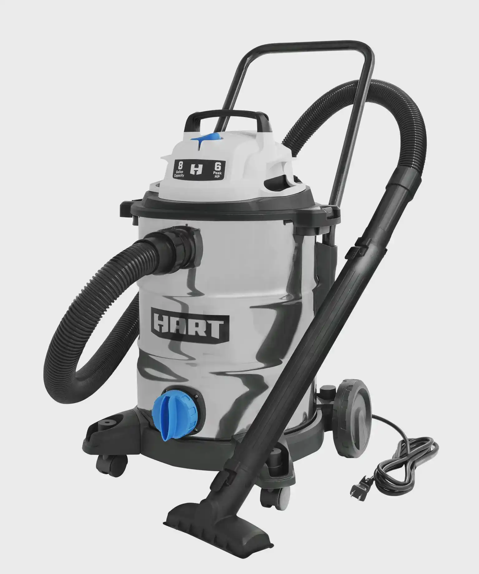 

8 Gallon 6 Peak HP Stainless Steel Wet/Dry Vacuum, VOC812SW 3701