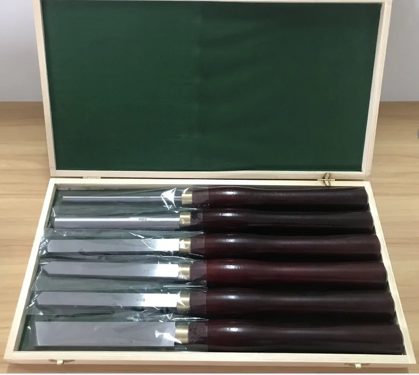 

6 шт./компл. набор токарных резцов из быстрорежущей стали, набор токарных инструментов для деревообработки, высокоскоростной стальной полукруглый нож из быстрорежущей стали, ручной токарный инструмент для дерева