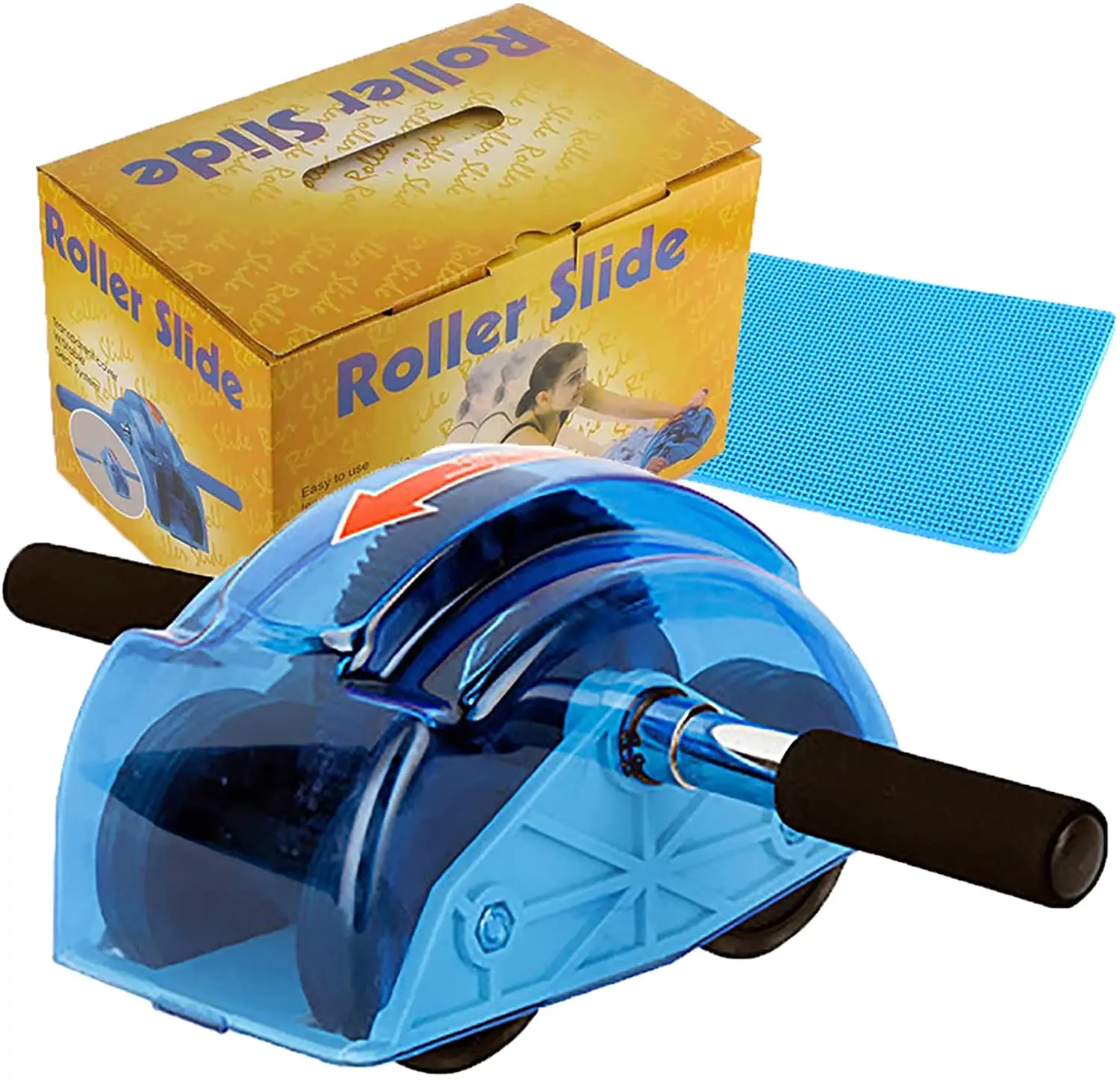 

Ab Roller Wheel, Rebound Abdominal Roller with Knee Mat Gear and Turtle Shell Cover Protection Ab Trainer Muscle Fitness Machine