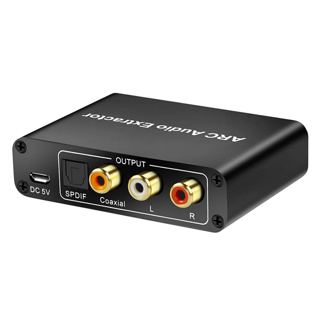 

HDMI-совместимый ARC аудио экстрактор 192 кГц преобразователь Поддержка цифрового RCA L/R коаксиальный SPDIF 3,5 мм разъем адаптер для ТВ