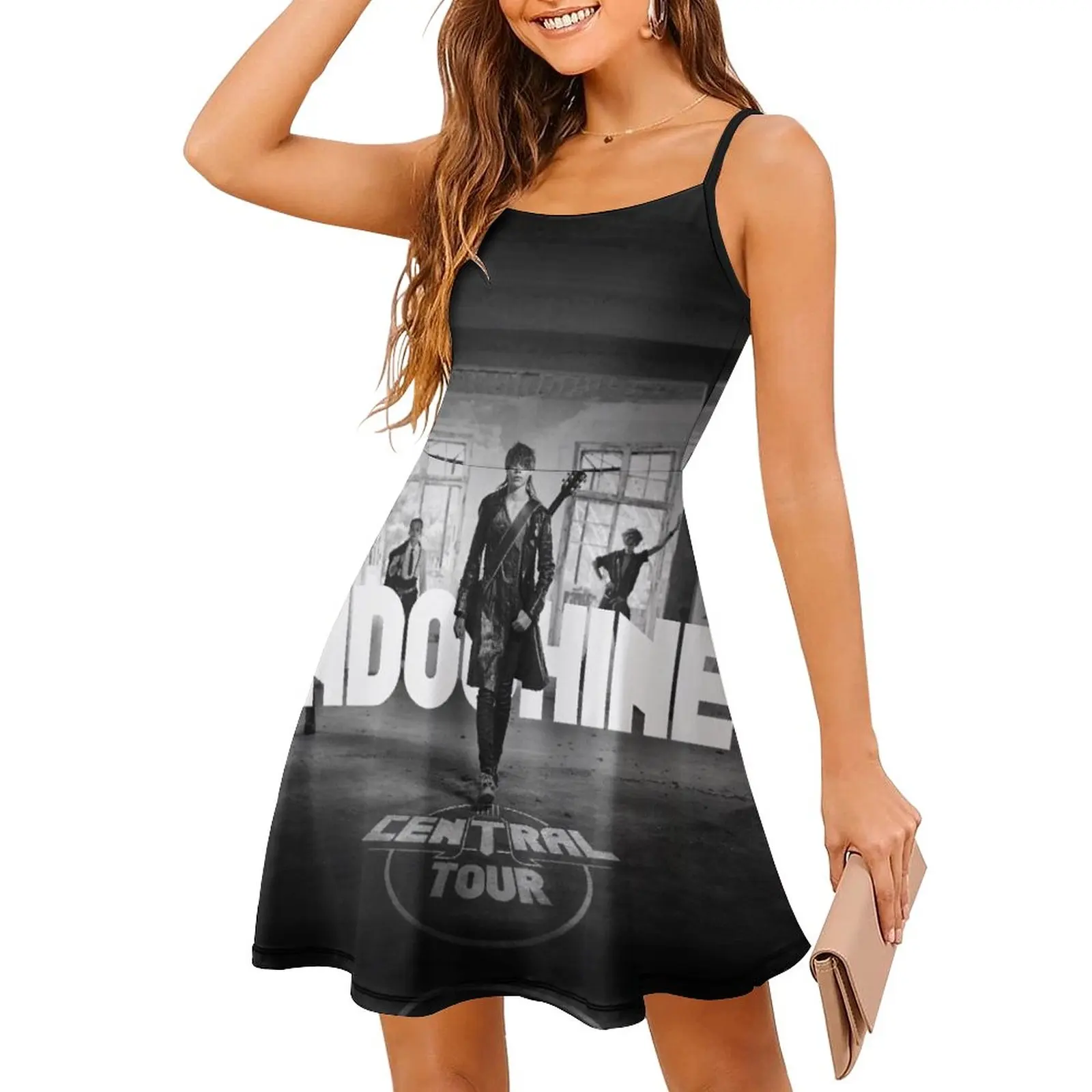 

Sexy Indochine Central Tour En Tournée Rire Et Chansonses Women's Sling Dress Nerd Vacations Woman's Dress The Dress Funny