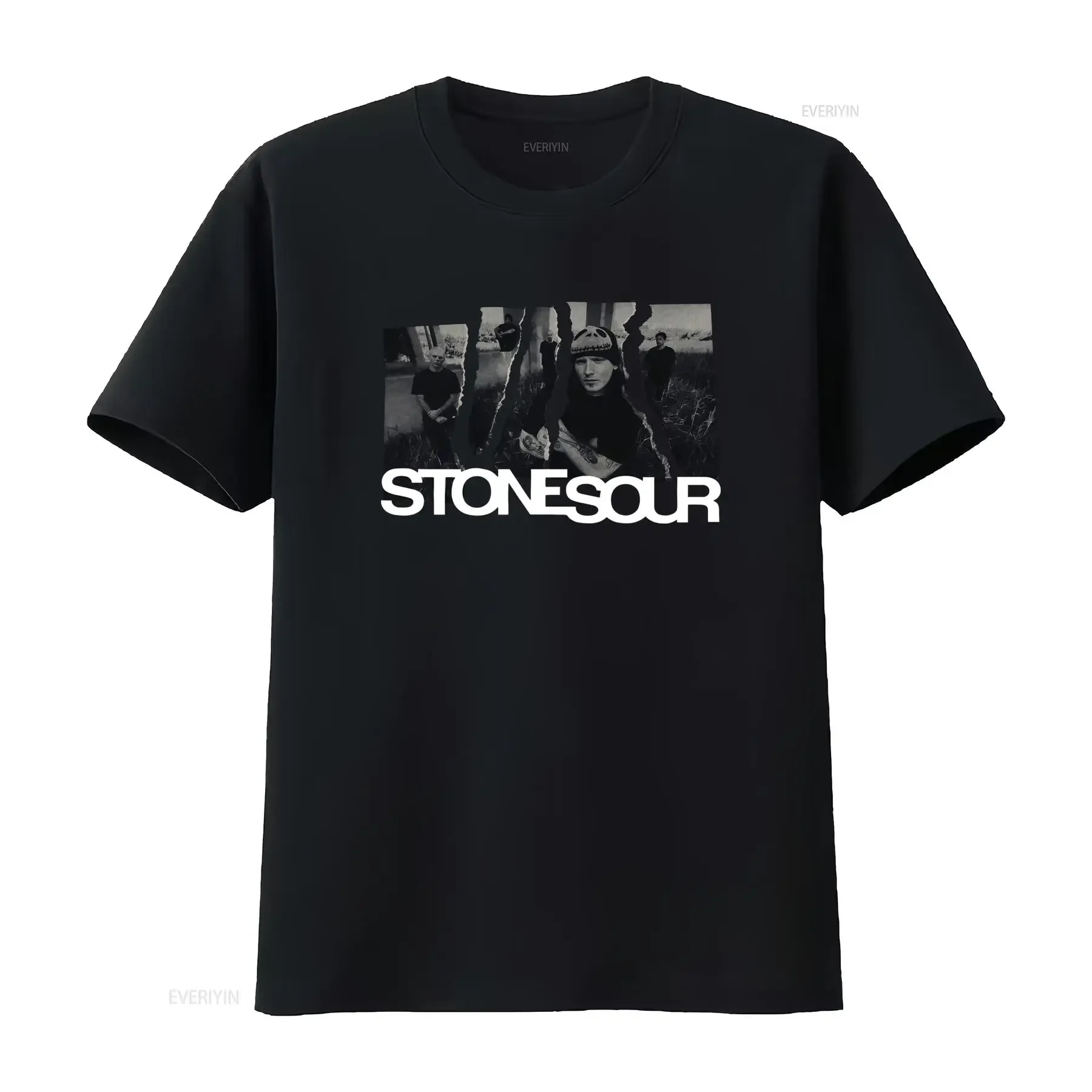 Фото Винтажная футболка Stone Sour Band 2000-х годов, размер XL, для фанатов рок-музыки, винтажная, с эффектом потертости, унисекс, дизайнерская одежда, повседневная, с небольшим графическим принтом №1