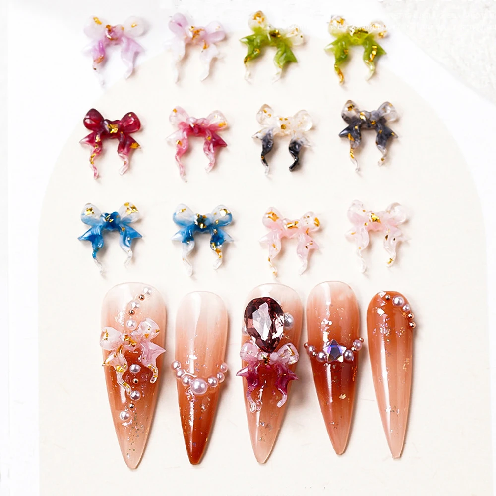 50 шт. полимерная неровная лента для ногтей искусственная 3D блестящая золотая