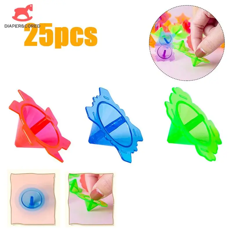 New 25Pcs Spinning Top Toy Color Small Gyro Toy Kids Fun Toy Kid Kindergarten Gift Birthday Party Favor Party Present