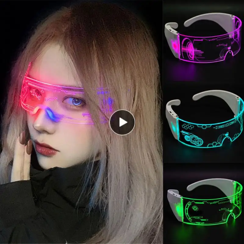 

Rechargeable Luminous Glasses 7-color Slow Change Led Glasses KTV Bar Music Festival Futuristic Technology Colorful Glasses