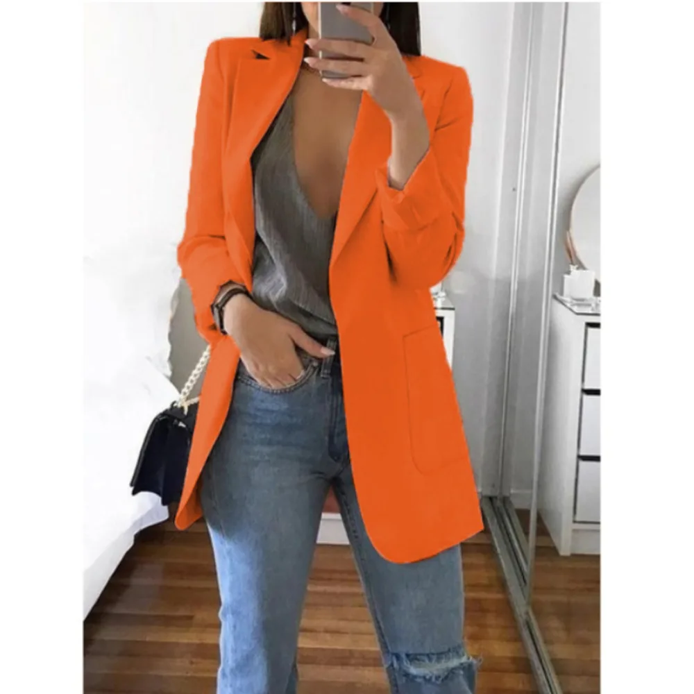 

Spring Autumn New Ladies OL Professional Office Lapel Cardigan Suit Jacket Casual Jacket Blazer Women Office Lady Wear Size 5XL